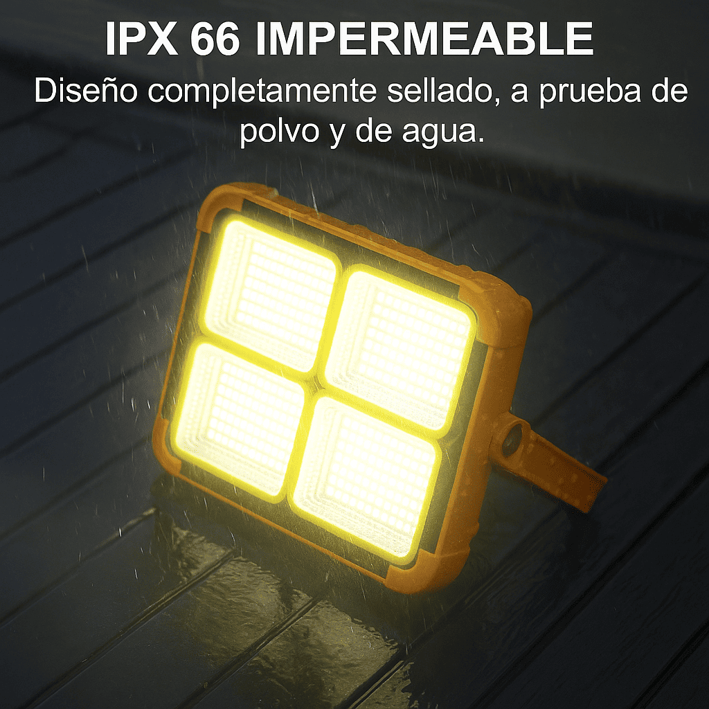 Reflector Solar Portátil con USB - Luz Potente y Carga para tu Celular