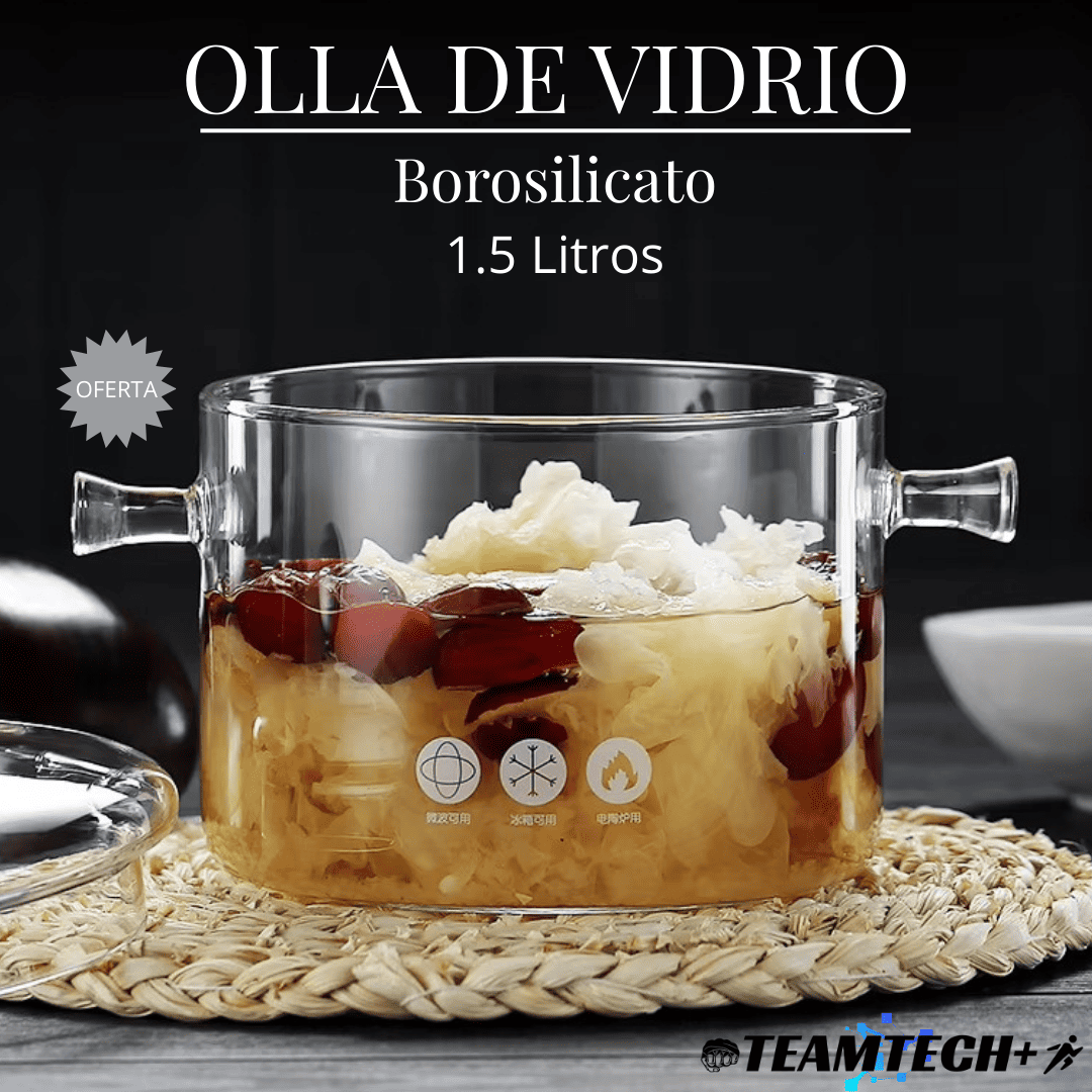 Olla de Vidrio borosilicato - Cocina Saludable y Elegante