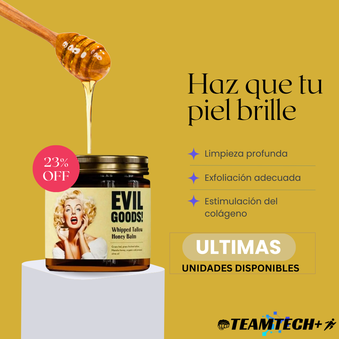 Evil Goods® – Tu Crema 100 % Natural. Con sebo de Res, Miel de Manuka y Vitamina E