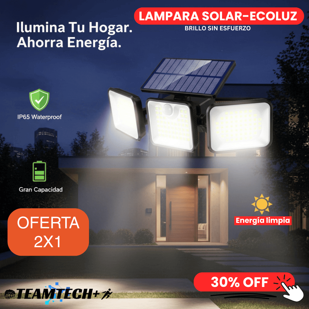 OFERTA 2X1 - Lampara Solar EcoLuz: ahorra energía e ilumina tus espacios