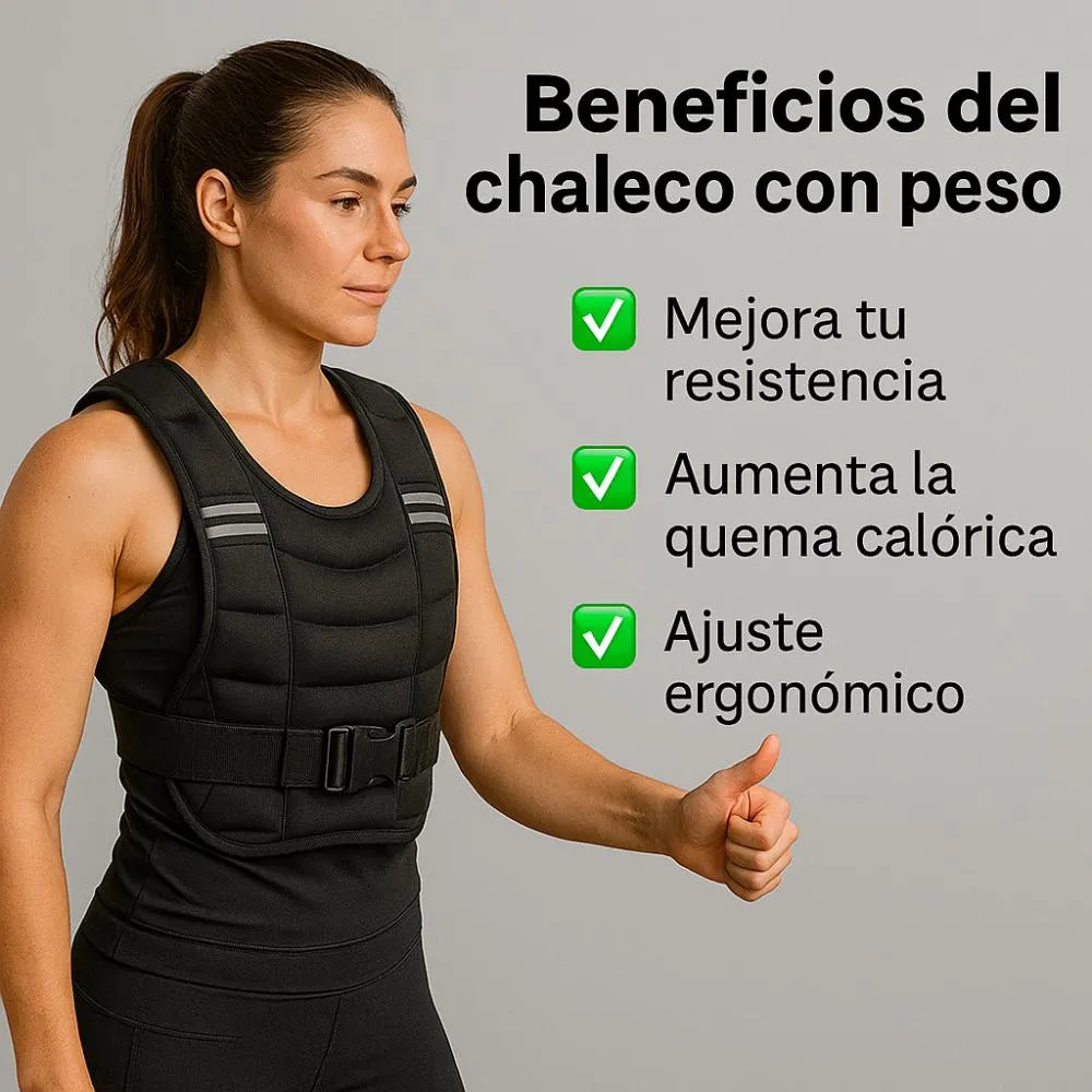 Chaleco de carga 5 kg – Entrena más intenso, quema más calorías