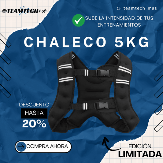 Chaleco de carga 5 kg – Entrena más intenso, quema más calorías