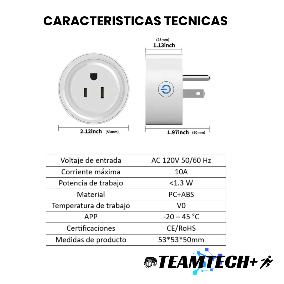 Enchufe Wi-Fi Inteligente Smart Plus