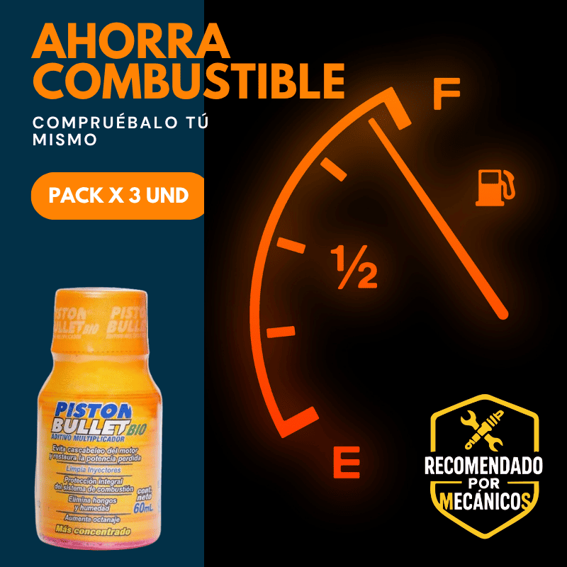 Pack 3 unidades Aditivo Piston Bullet Bio