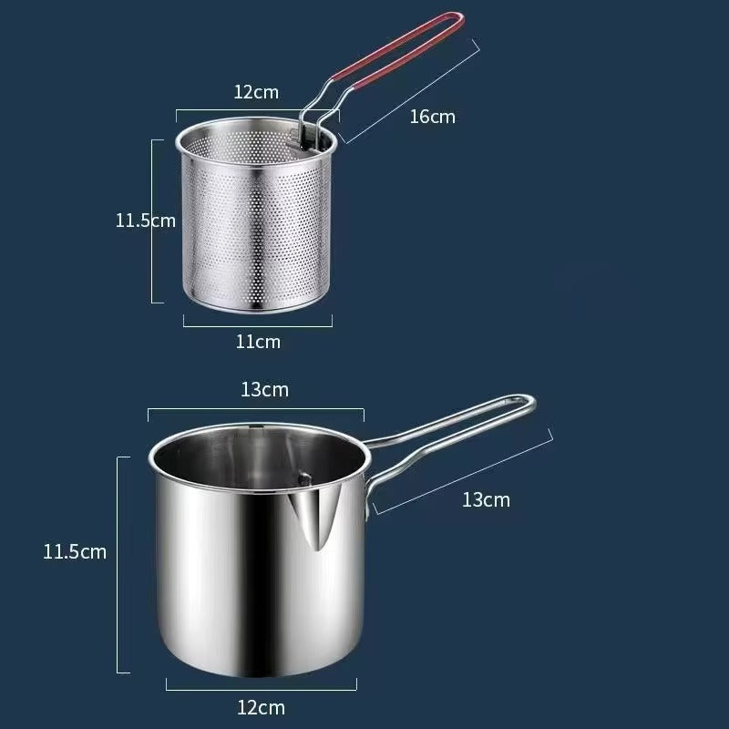 Olla Freidora Gourmet – Canasta de Acero para Frituras Perfectas